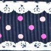 Navy and pink spot lace