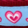 Double pink hearts on pale blue